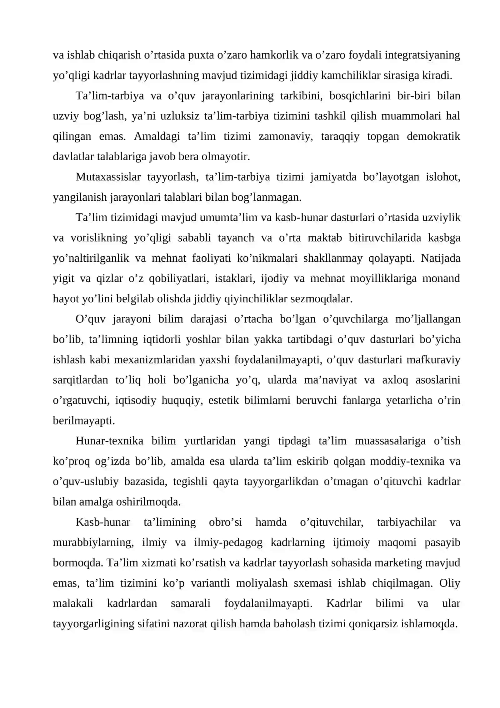 Kadrlar tayyorlash milliy dasturida ilm-fan va ishlab chiqarishning integratsiyalashuvi 3