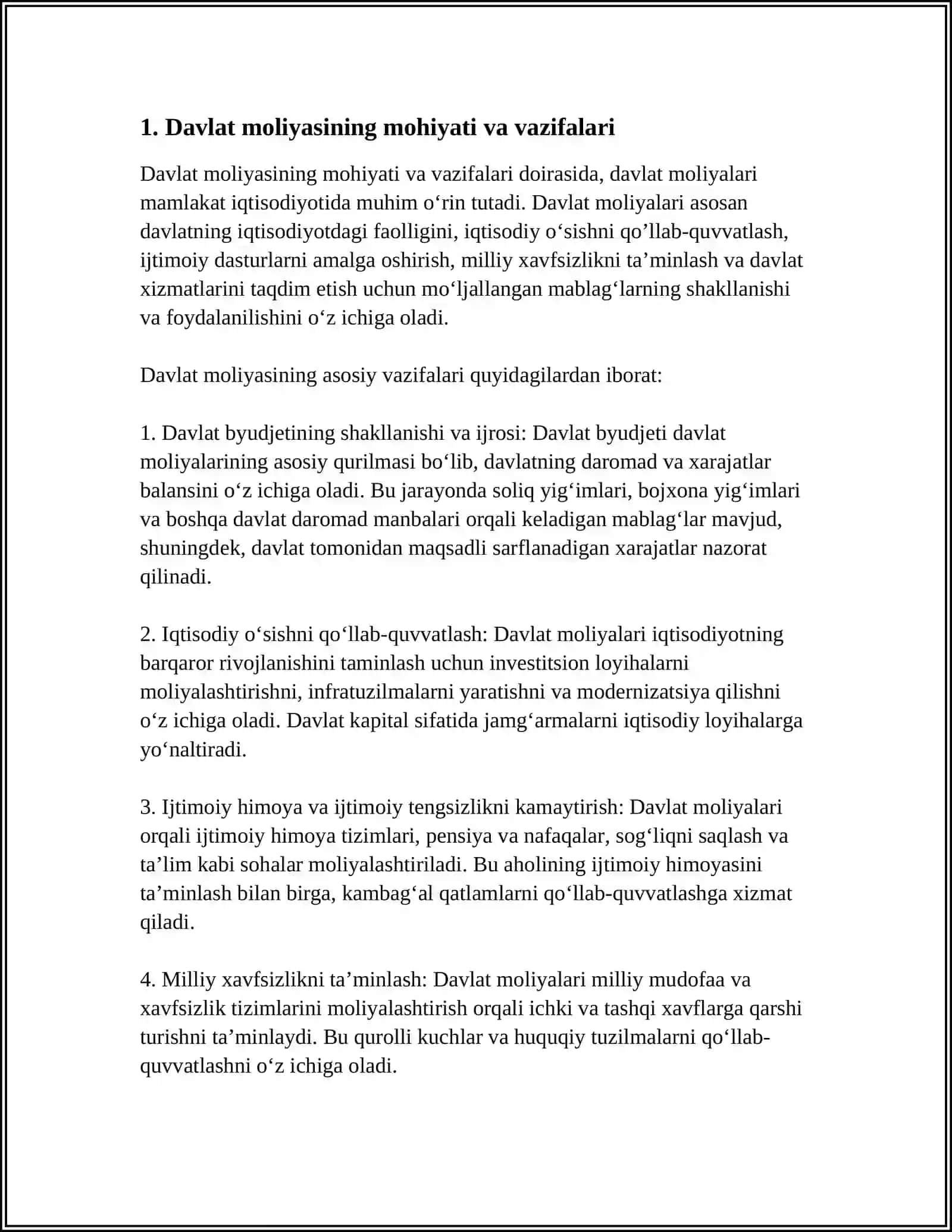 MÁMLEKET FINANSINA KIRISIW 3