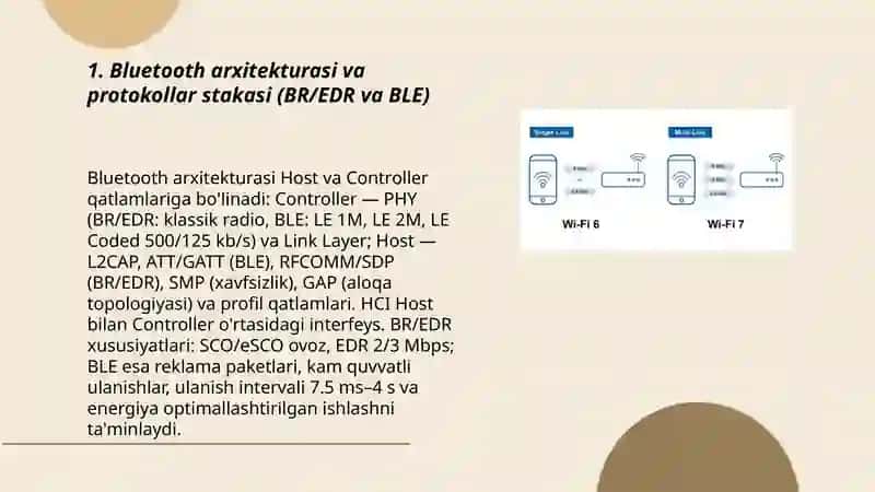 Mobil tarmoqlarda ma’lumot uzatish protokollari (Bluetooth, NFC, Wi-Fi Direct) 3