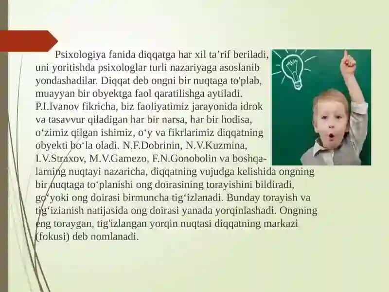 Diqqat va Xotira 3