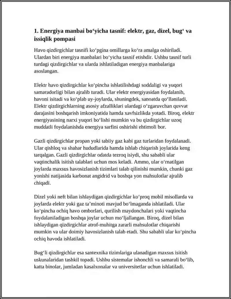 HAVO QIZDIRGICHLAR TASNIFI 3