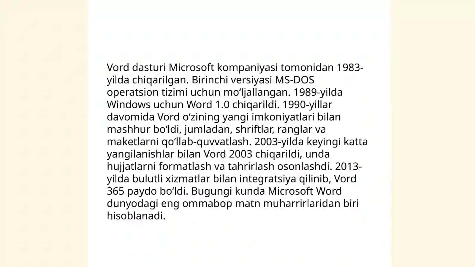 Vord dasturi haqida taqdimot 3