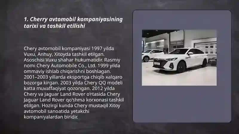 Cherry avtomobil kompaniyasi haqida 3