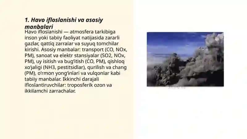 Havo ifloslanishi va asosiy manbalari 3