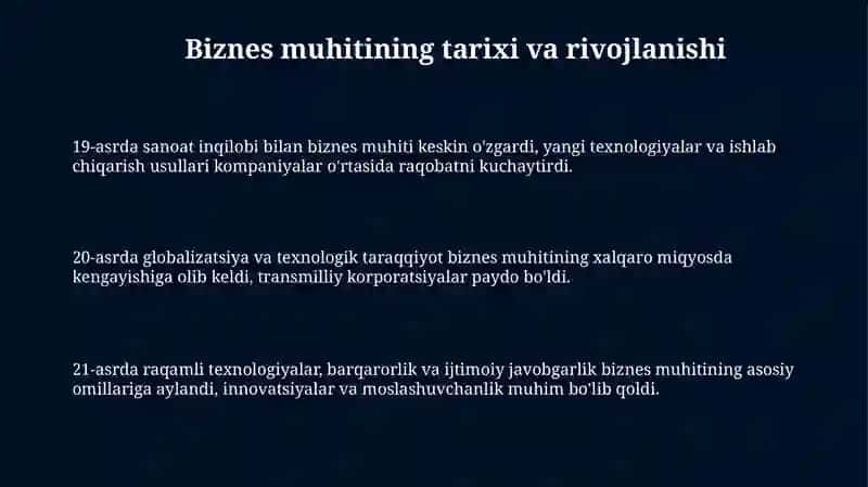 Biznes muhiti 3