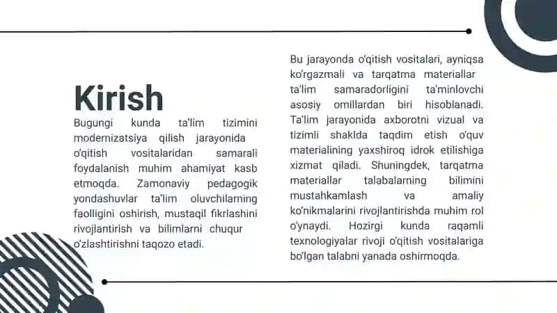 O'qitish vositalari va materiallarni tayyorlash 3