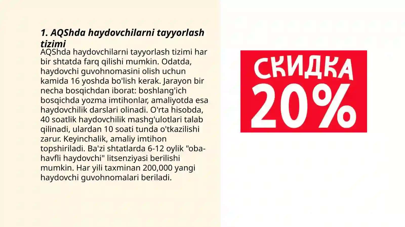 Haydovchilarni tayyorlash 3