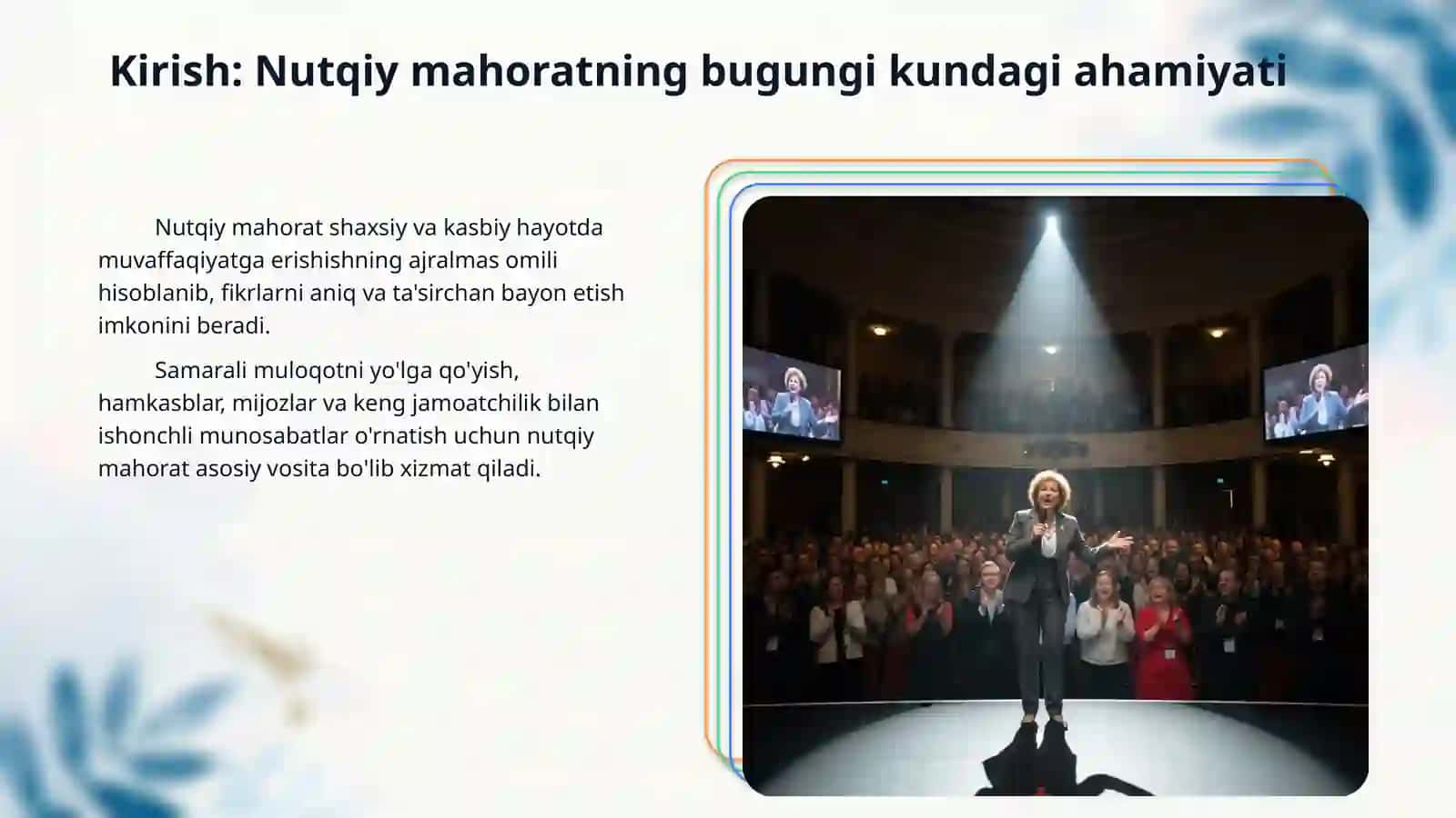 Nutqiy mahoratini egallashning asosiy shartlari 3