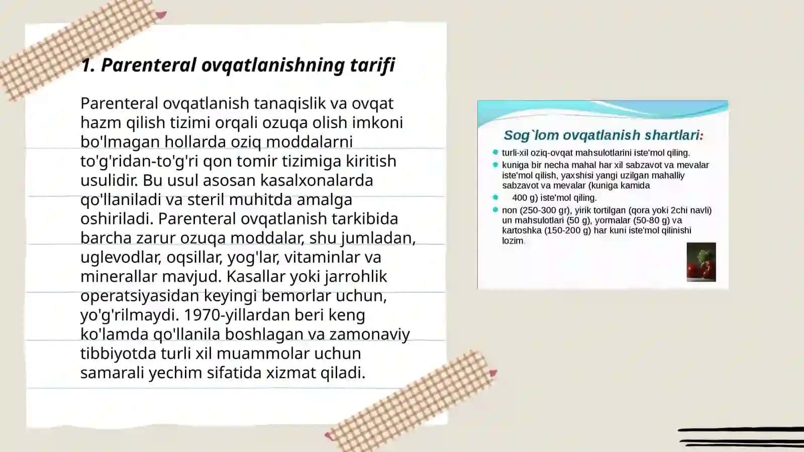 Раrеntеrаl ovqatlanish va uni klinik ahamiyati 3