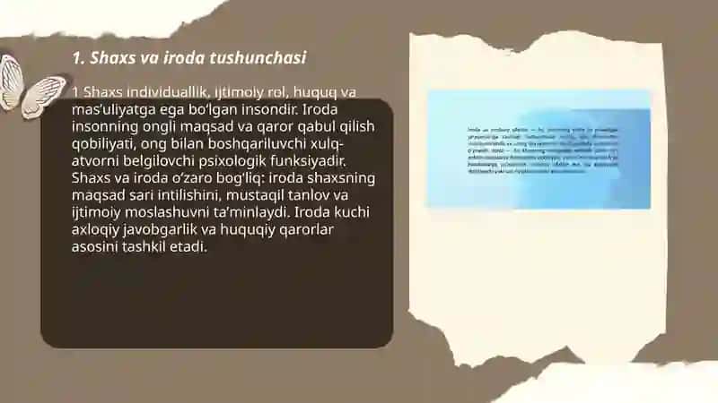 Shaxs va uning irodaviy sohasi 3
