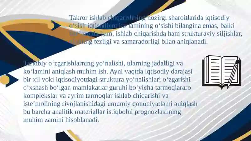 SANOAT TARMOQ TUZILMASI VA TARKIBIY SILJISHLAR 3