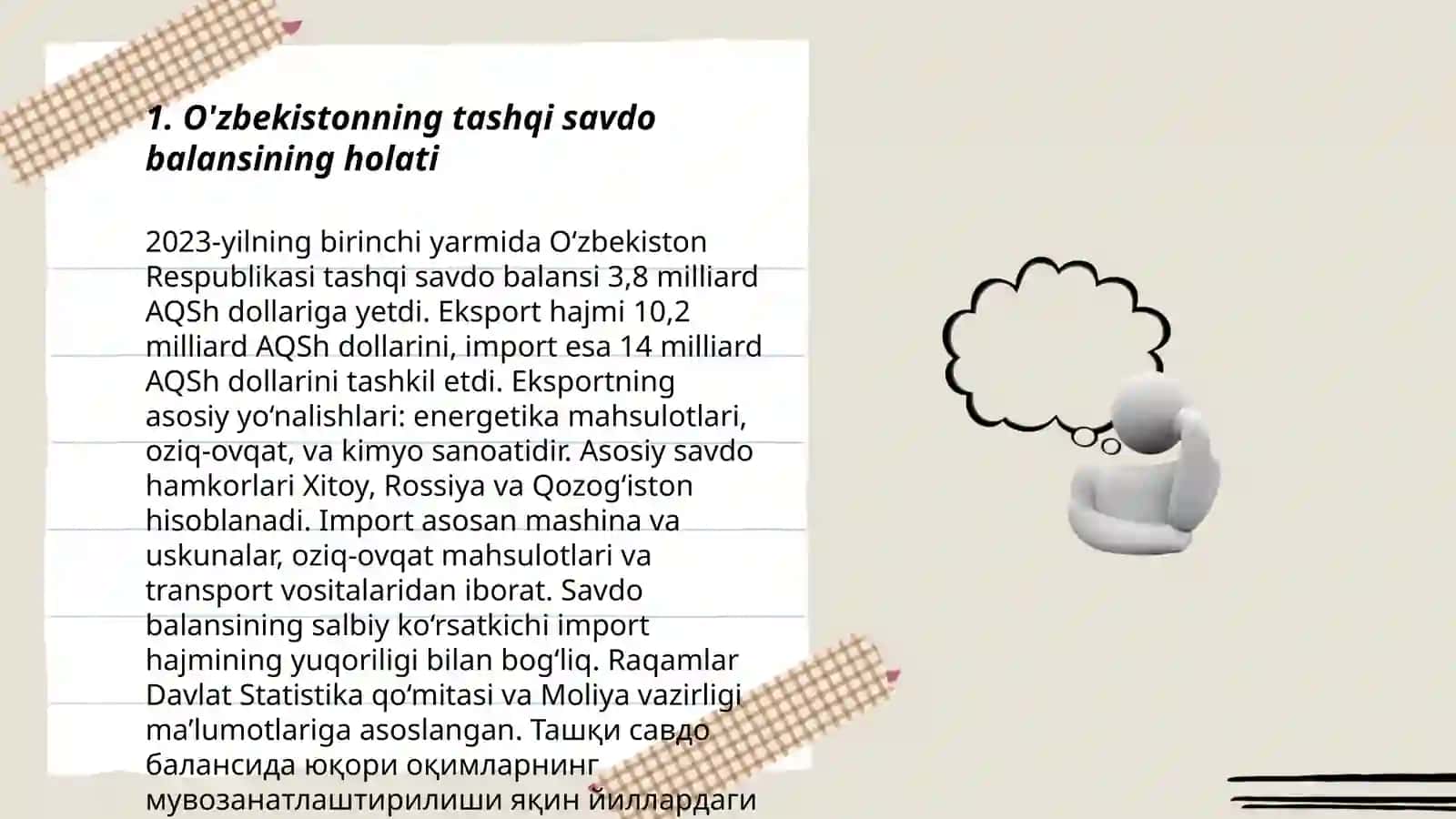 O’zbekiston iqtisodiyotida tashqi savdo siyosati 3