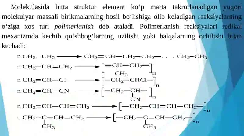 KONDENSATSIYA REAKSIYALARI. RETROSENTRIK ANALIZ 3