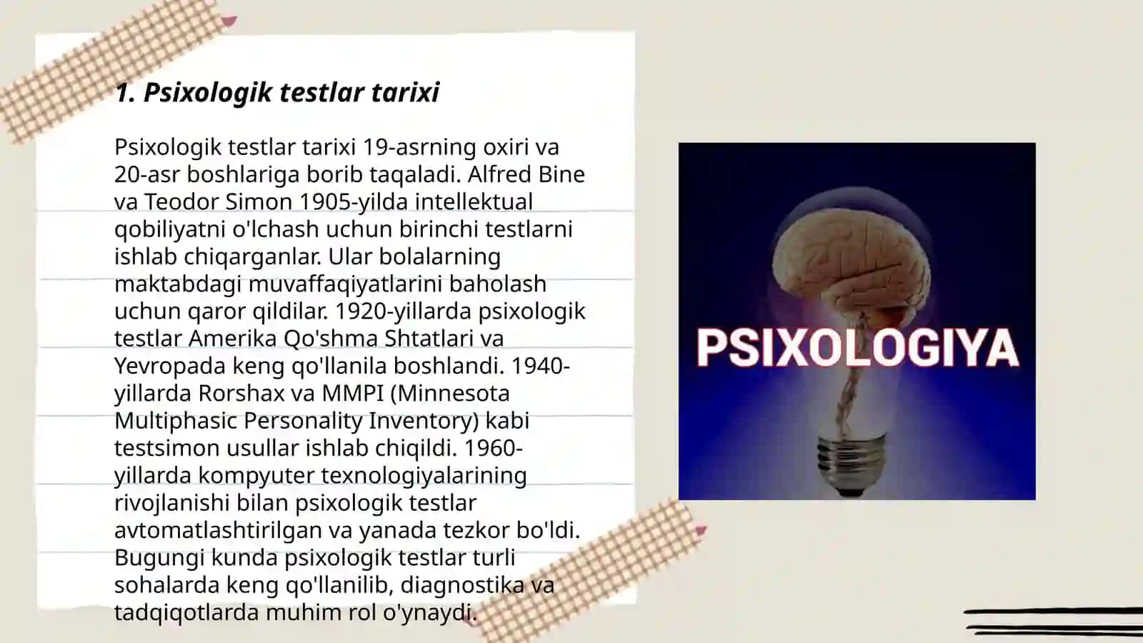 Psixologik testlar va ularning turlari 3