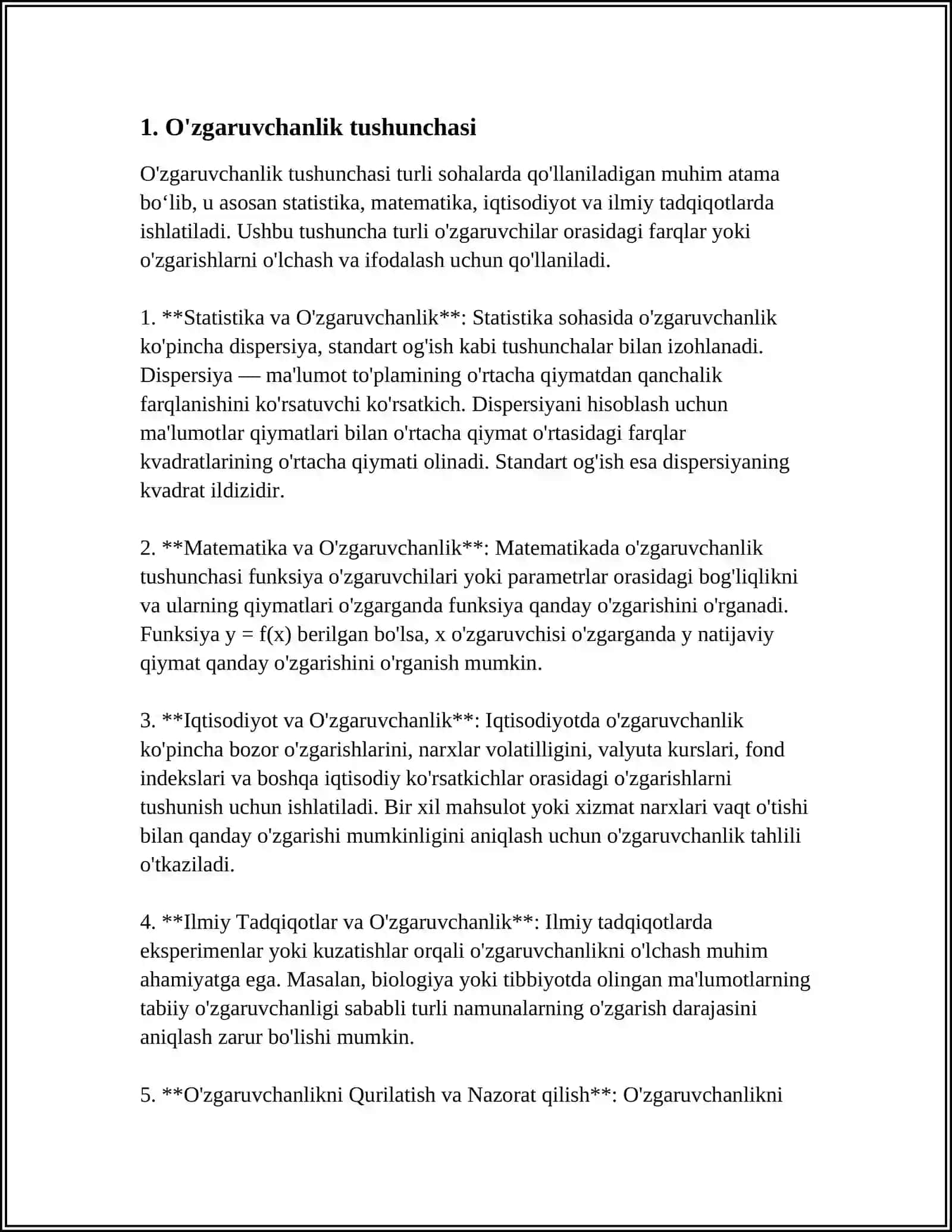 O'zgaruvchanlik va uning shakllari 3