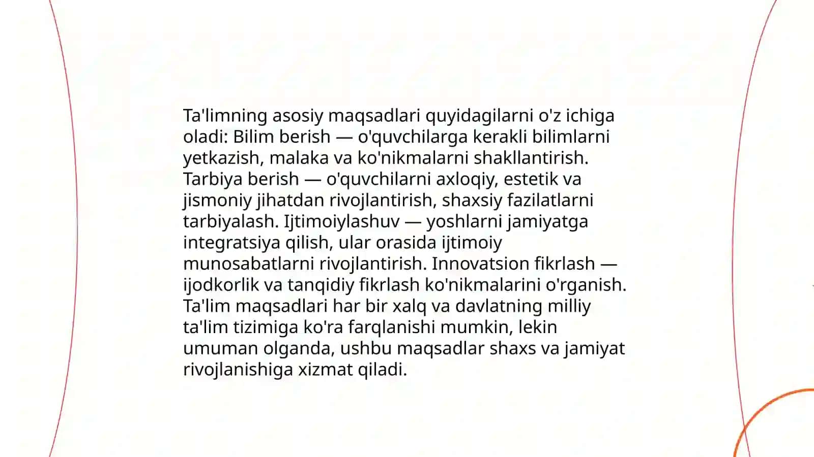 Ta'lim mazmuni 3