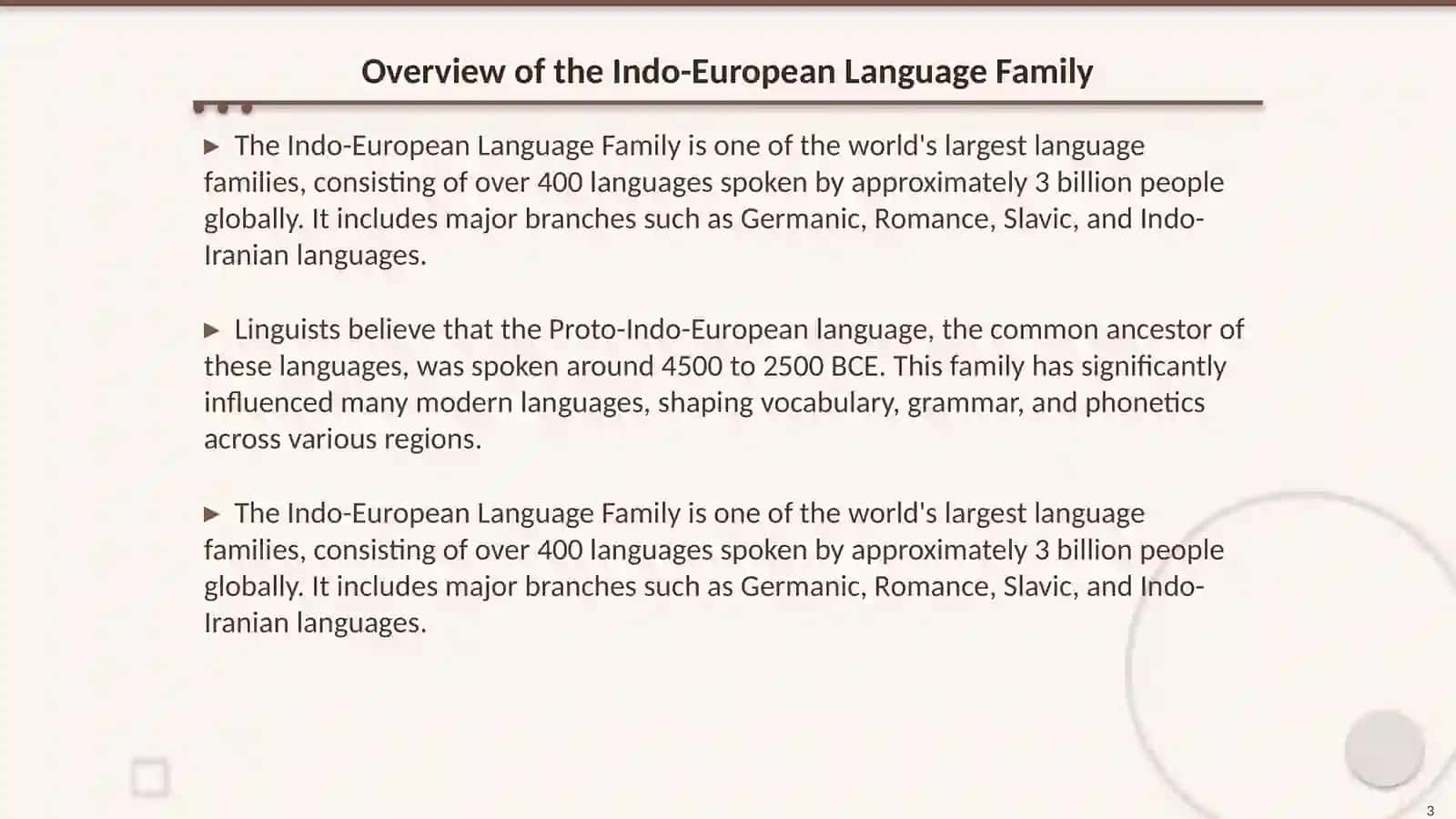 Indo-European Language Family 3