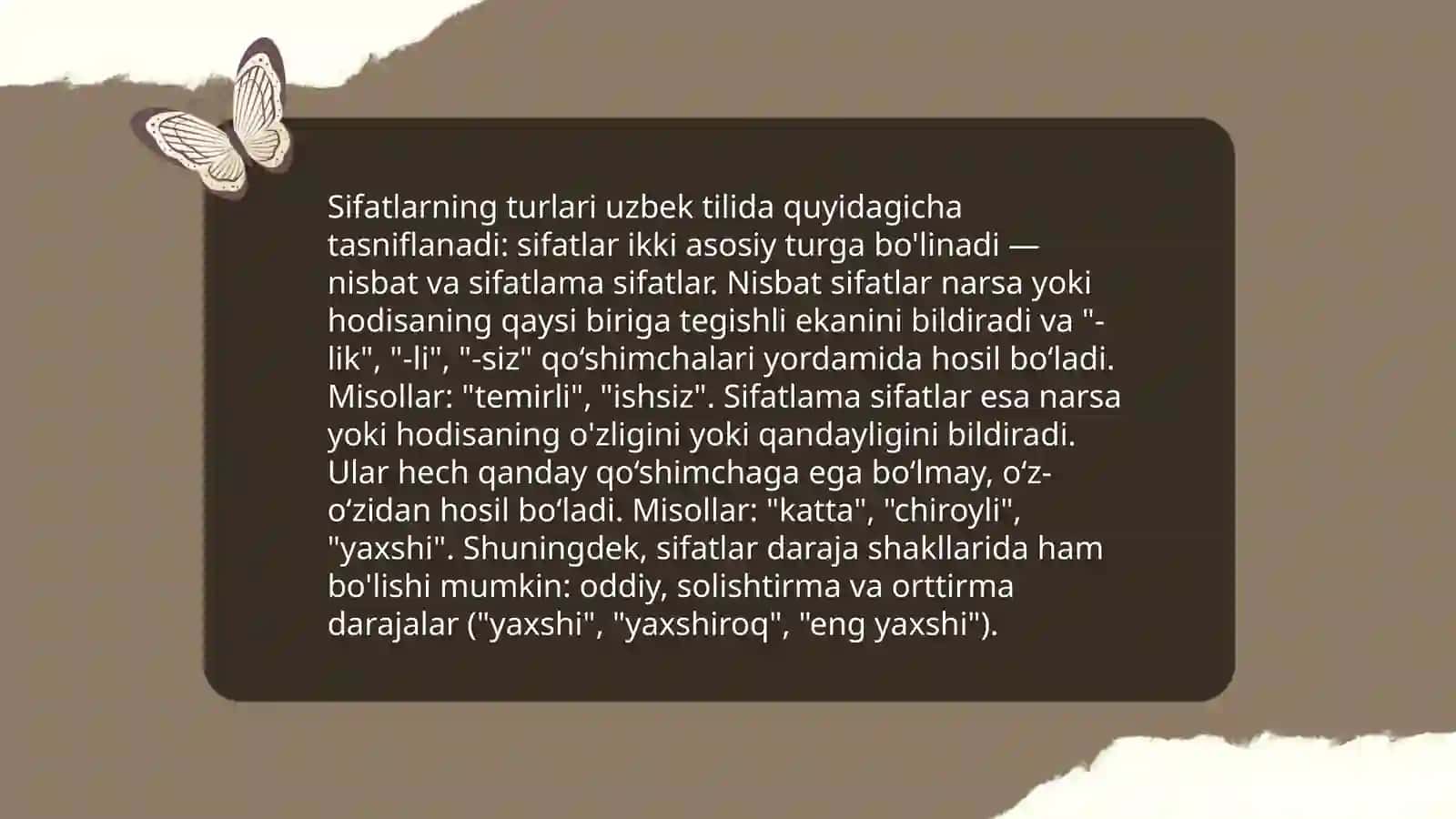 Sifat soʻz turkumi 3