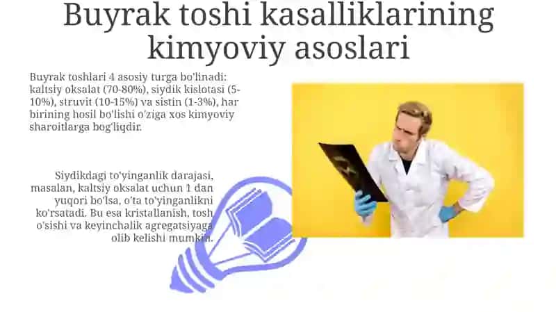 Buyrak, tosh kasalliklarining kimyoviy asoslari 3