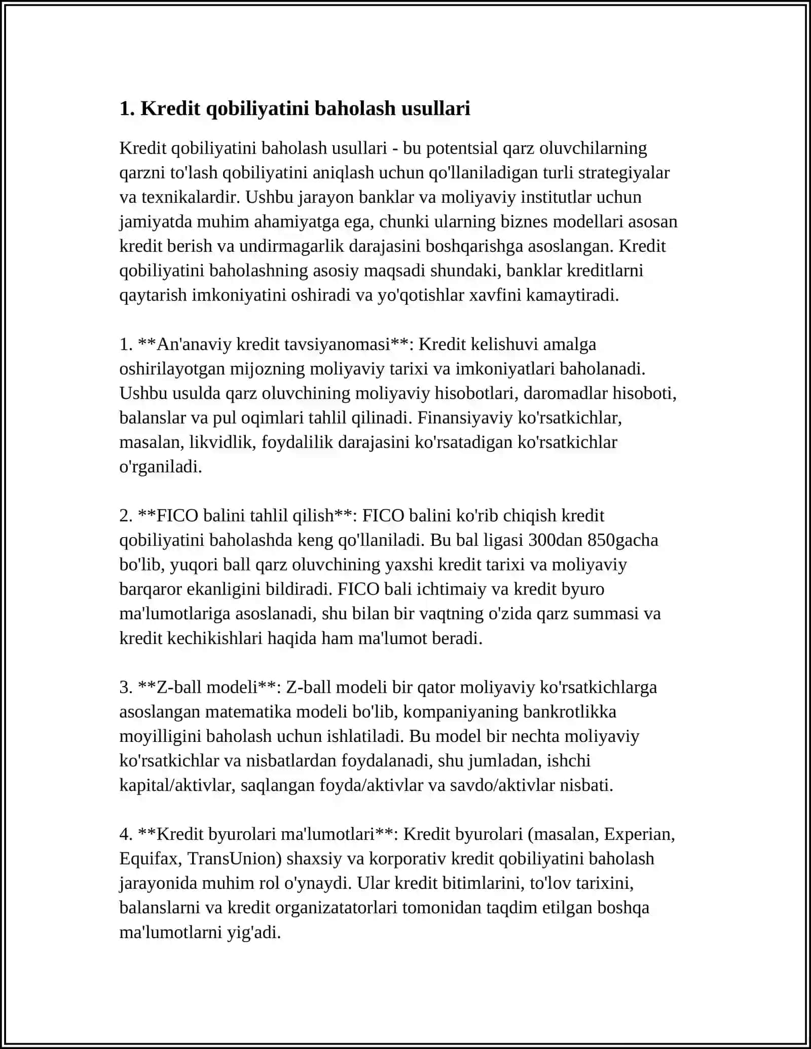 MIJOZLARNING KREDITGA LAYOQATLIGINI BAHOLASH 3