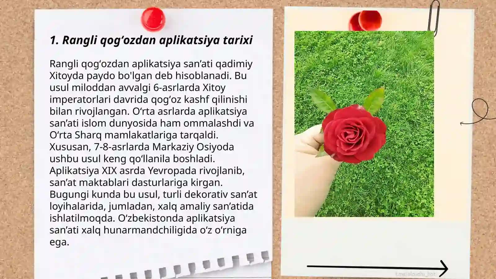 Rangli qogʻozdan aplikatsiya tayyorlash 3