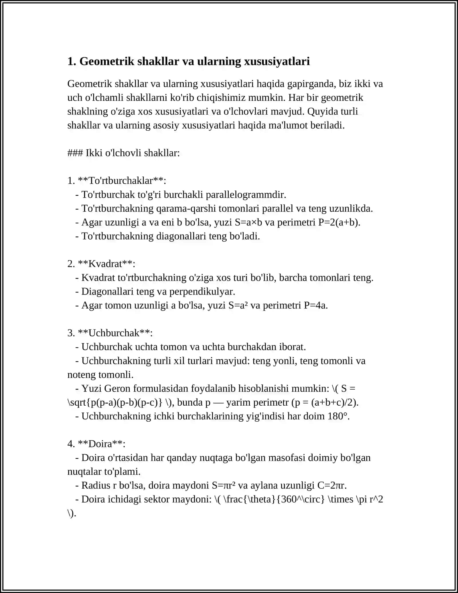 MATHCADDA GEOMETRIK PAKETI FUNKSIYALARI 3