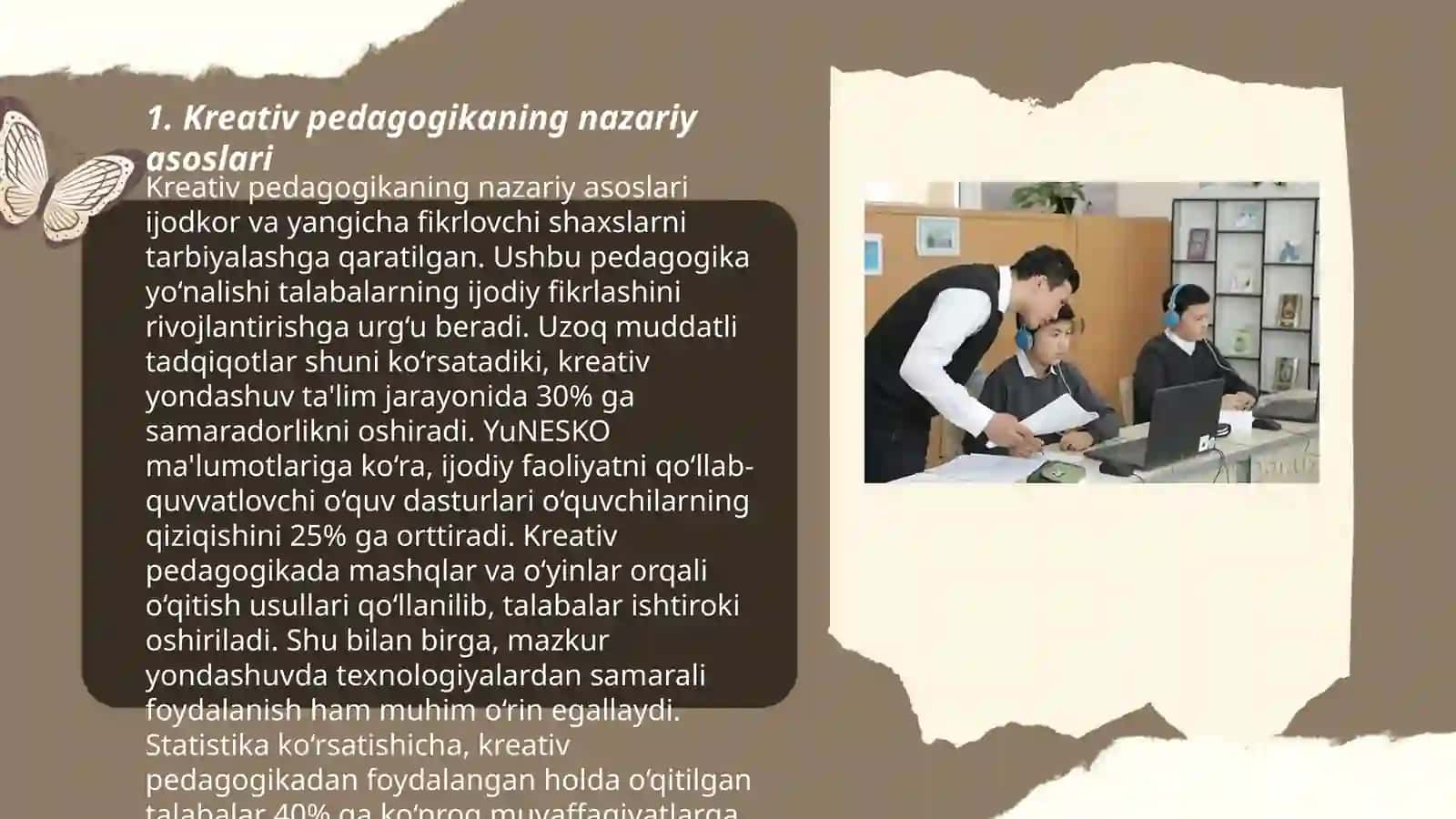 Kreativ pedagogika fanini oʻqitish 3