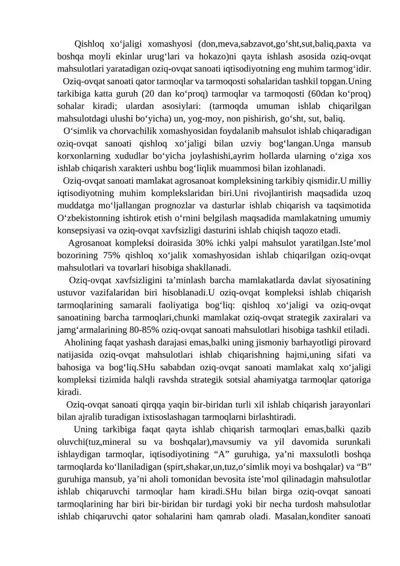 Oziq ovqat sanoati 3