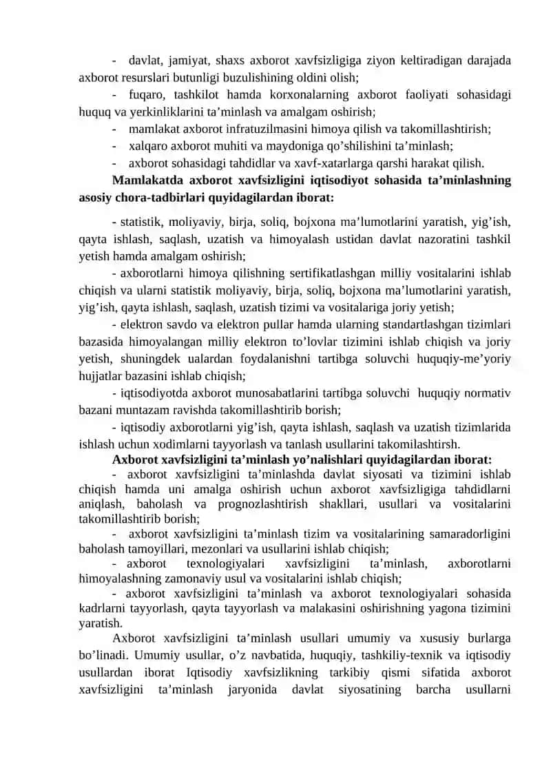 AXBOROT XAVFSIZLIGINI TA'MINLASHNING O‘ZIGA XOS XUSUSIYATLARI 3