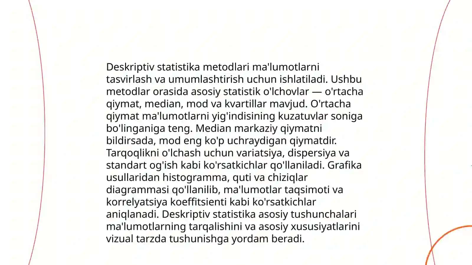 Tajriba natijalari tahlilning statistik usullari 3