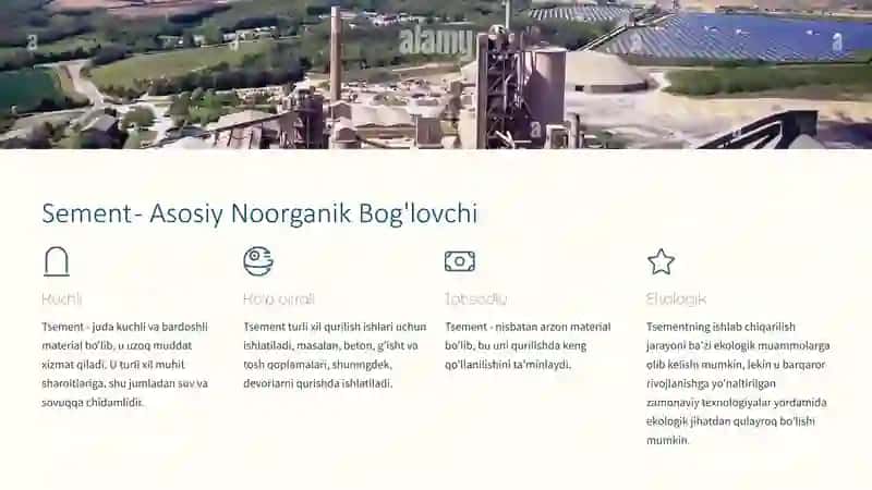 Qurilishda ishlatiladigan Noorganik Bog'lovchilar 3