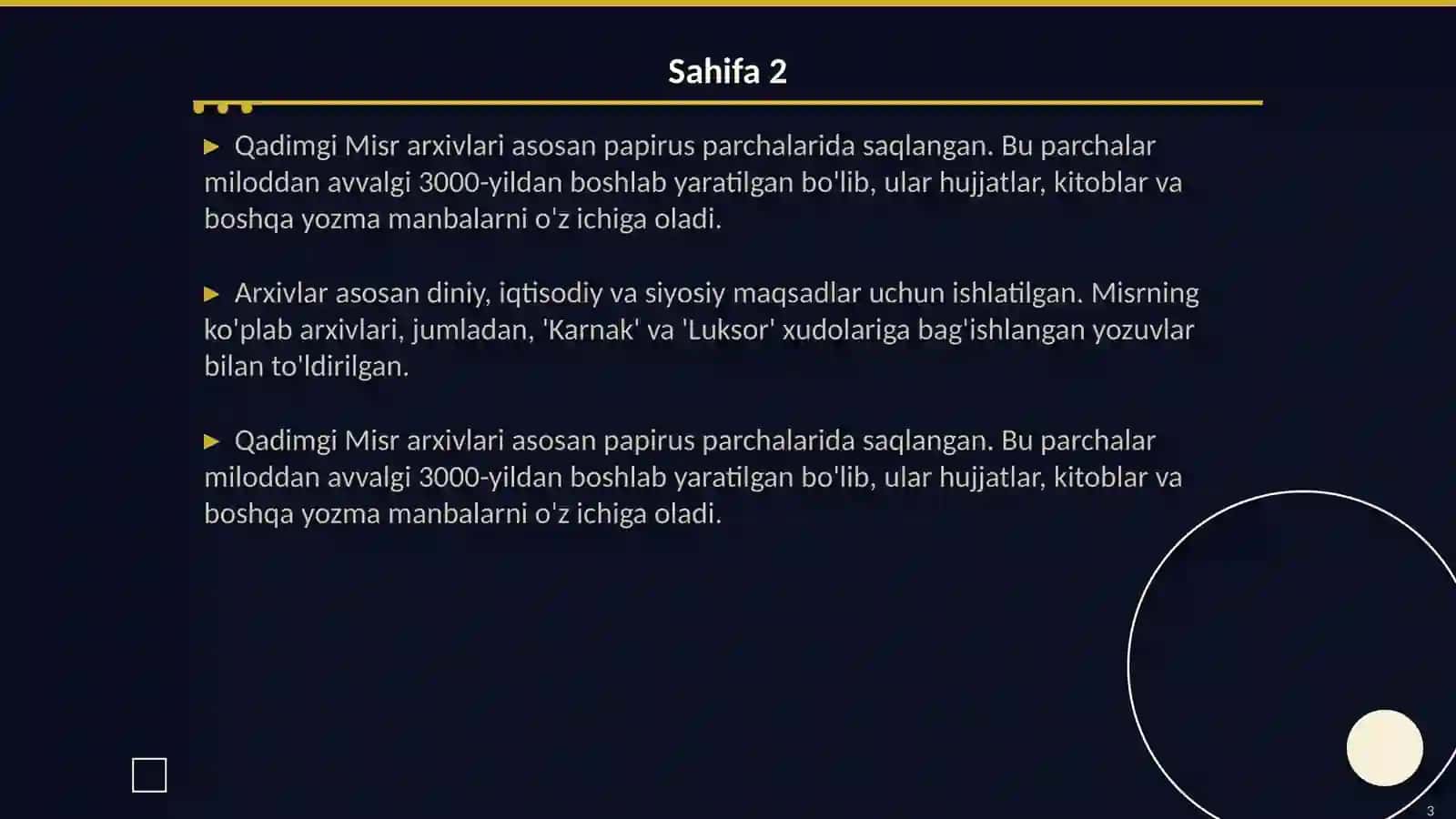 Qadimgi Misr arxivlari 3