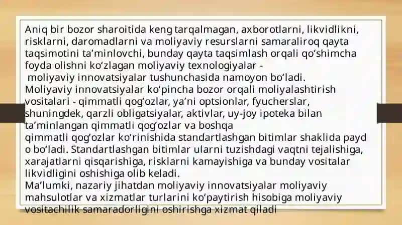 Global fond bozoridagi moliyaviy innovatsiyalar 3