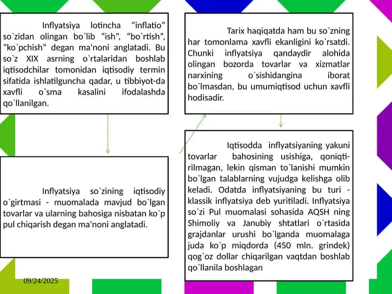 Inflyatsiya va uning namoyon bo’lish shakllari 3