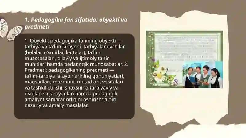 Pedagogika fan sifatida 3
