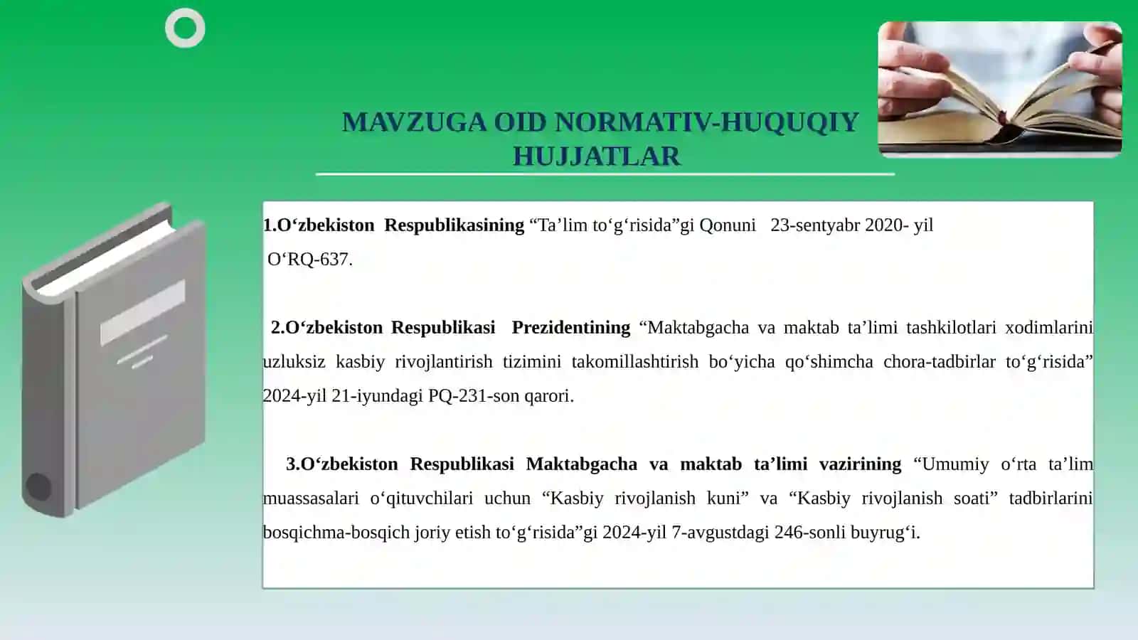 MAKTABDA O‘ZGARISHGA NISBATAN INDIVIDUAL TO‘SIQLARNI BARTARAF ETISH 3