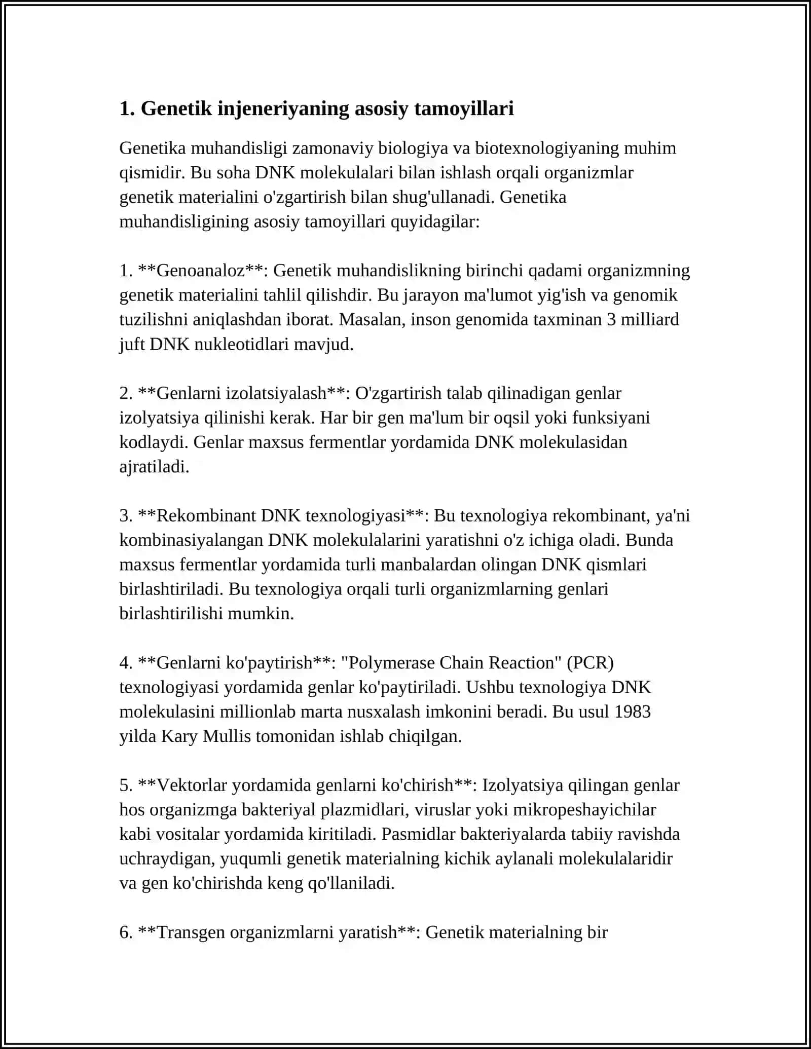 GENETIK INJENERIYA VA BIOTEXNALOGIYA 3