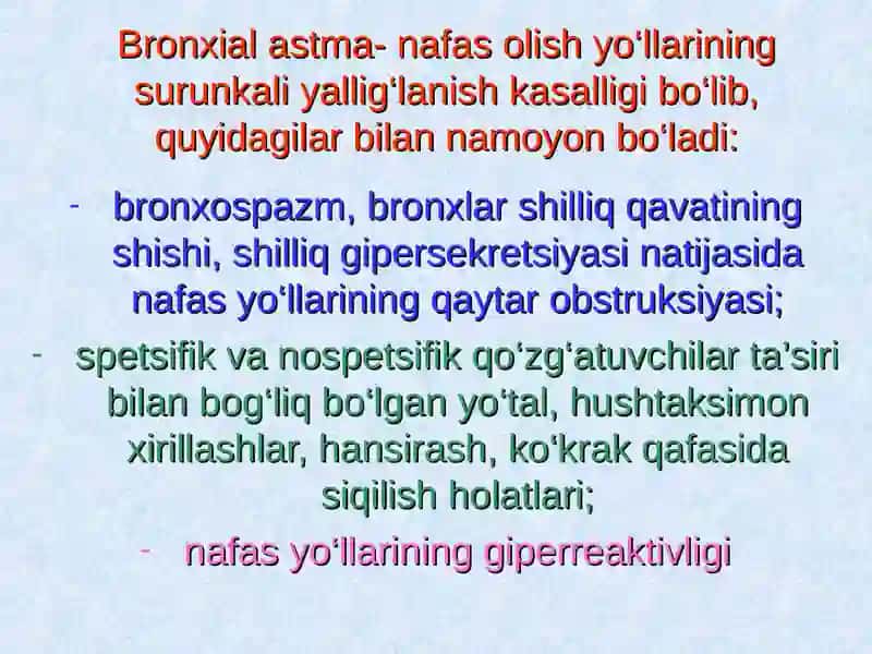 BOLALARDA BRONXIAL ASTMANING KECHISH XUSUSIYATLARI 3