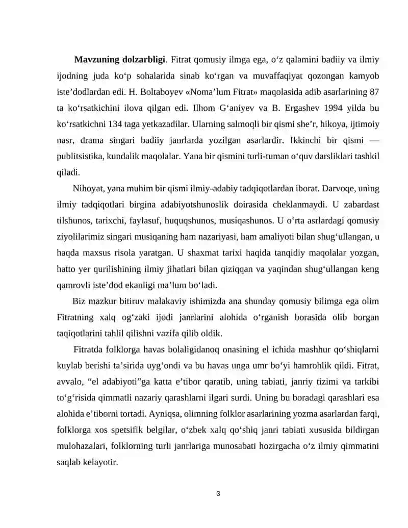 “Fitratning adabiy janrlarga oid qarashlari” (ashula, lapar, ertak va dostonlar misolida) 3