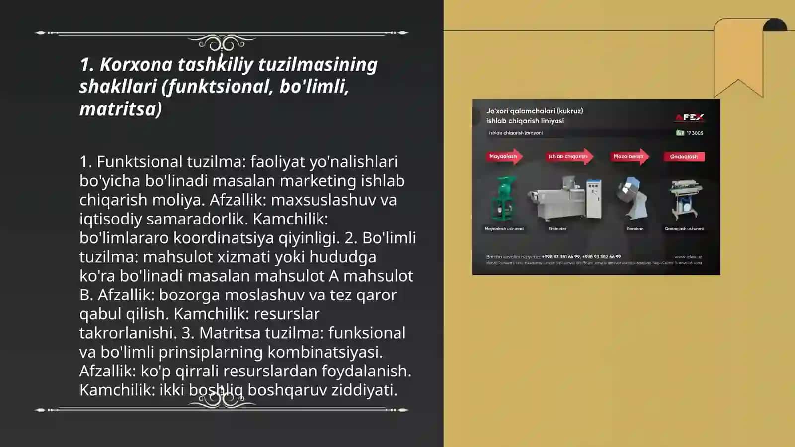 Korxonaning tashkiliy va ishlab chiqarish tuzilmasi 3