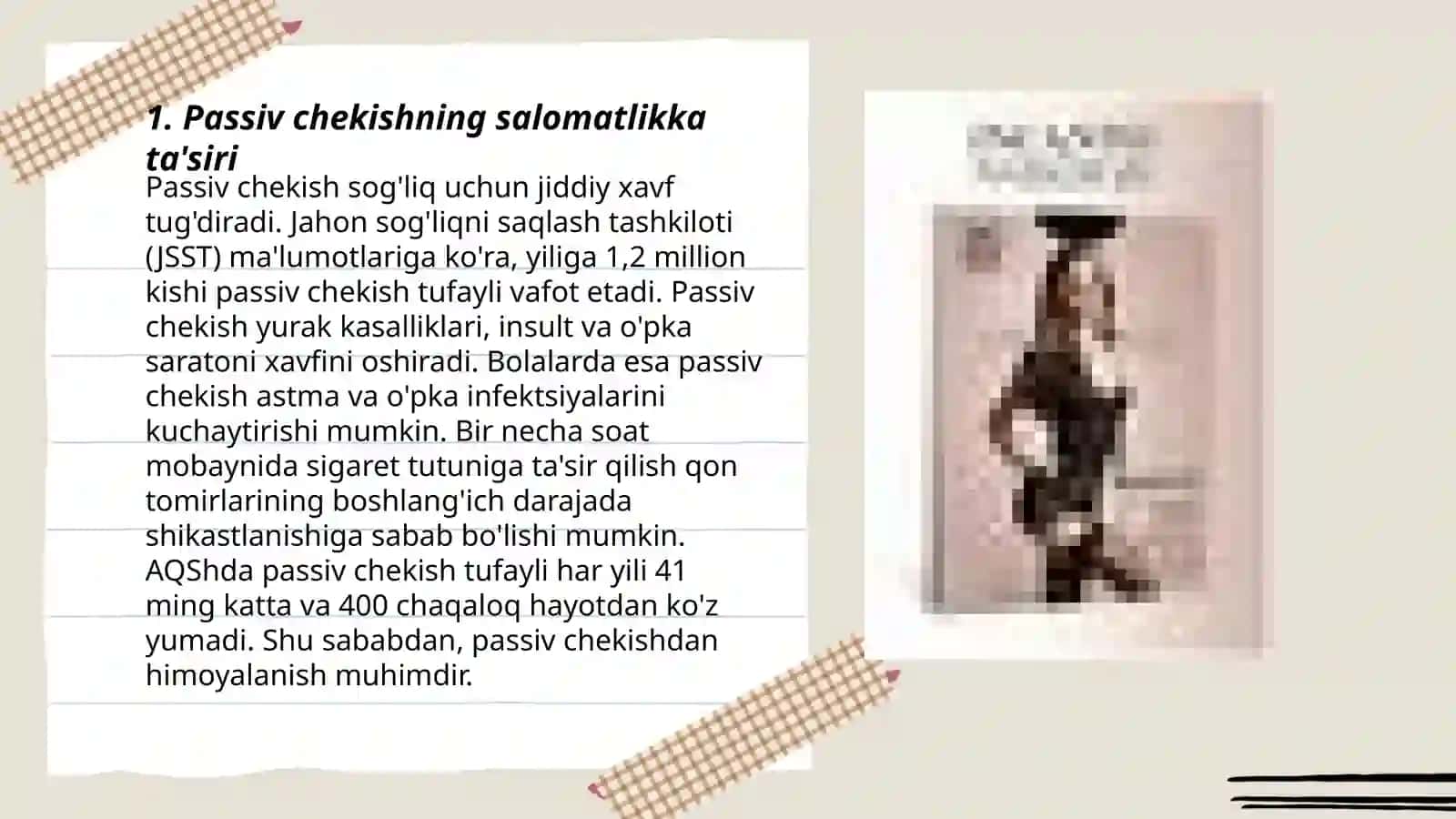 Passiv chekishning salomatlikka ta'siri 3