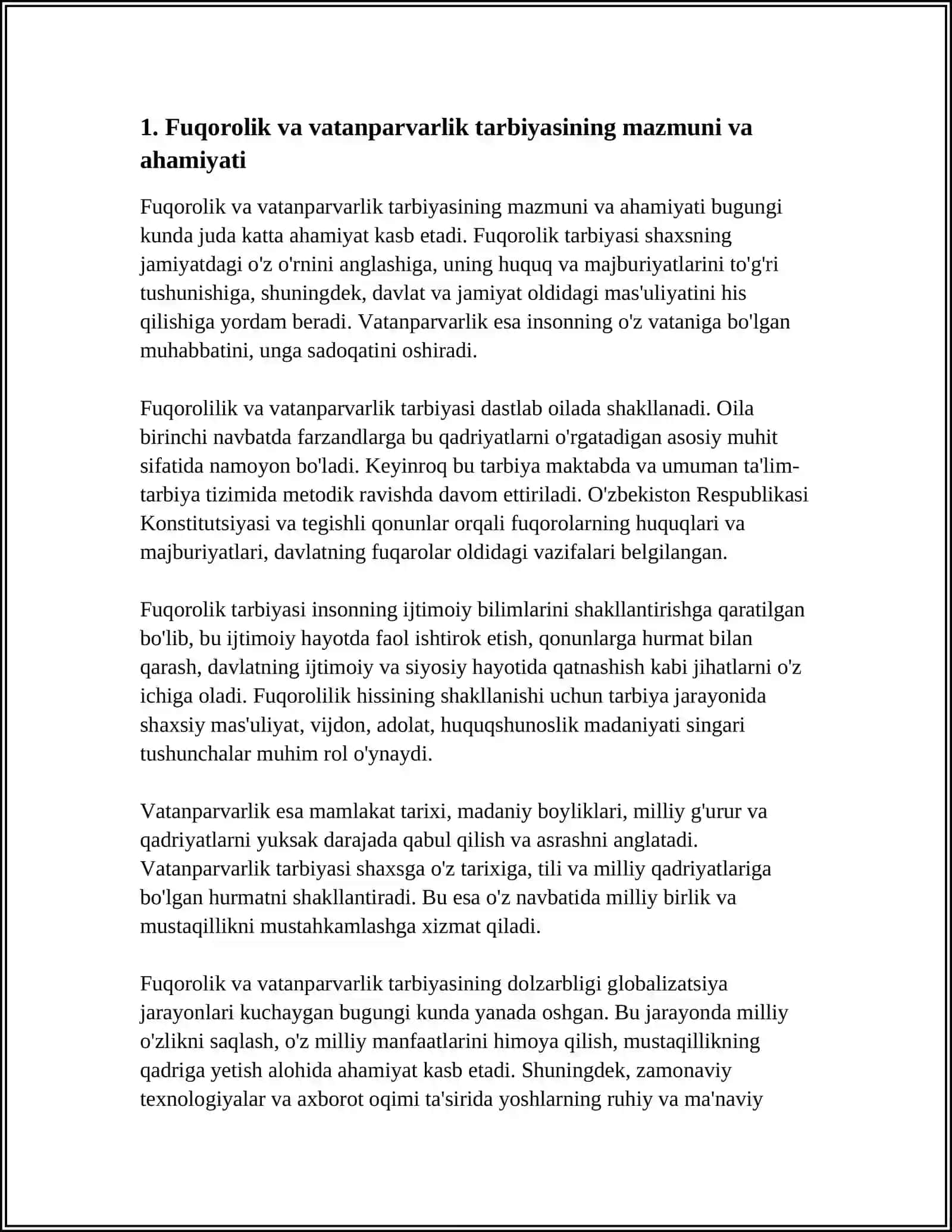 FUQOROLIK VA VATANPARVALIK TARBIYASI 3