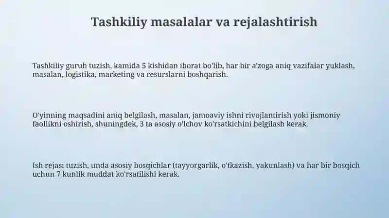 Harakatli oʻyinlarni tashkil etish va oʻtkazish 3