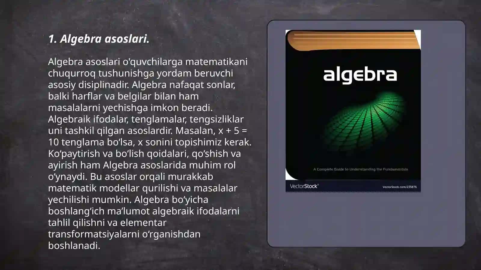 Algebra asoslari 3