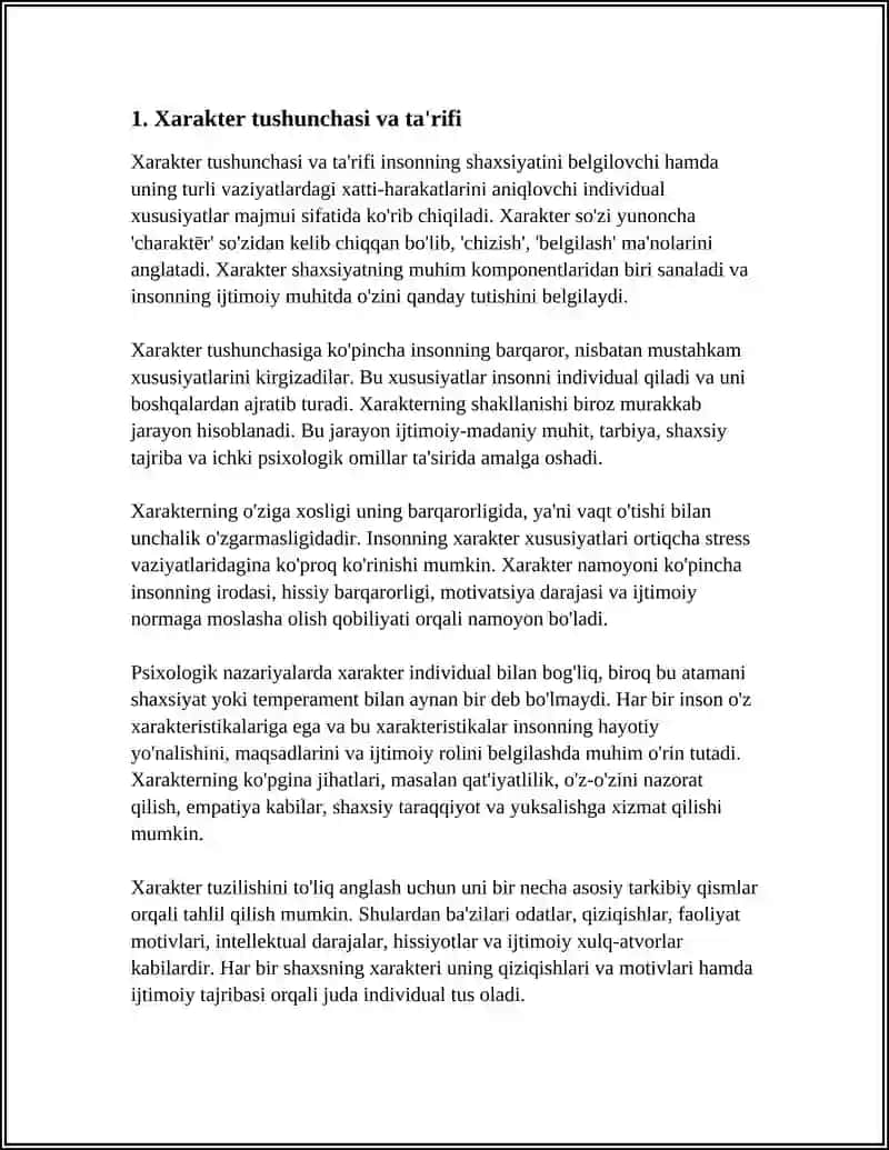 XARAKTER HAQIDA TUSHUNCHA 3
