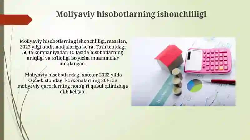 Moliyaviy hisobotlarning ishonchliligi 3