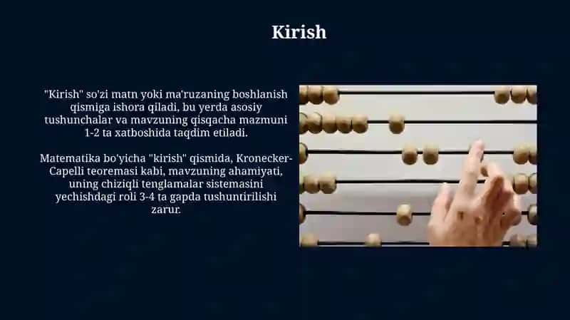 Kroneker-kapelli teoremasi va uning isboti 3