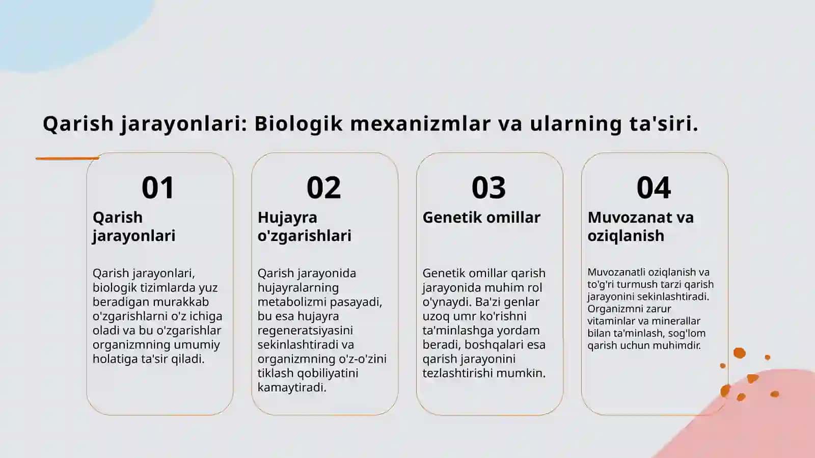 Qarishning biologik aspektlari 3
