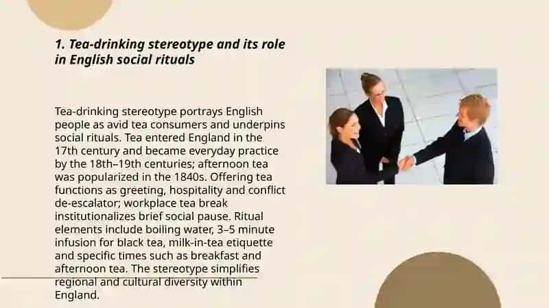 Stereotypes, taboos and greeting of England 3