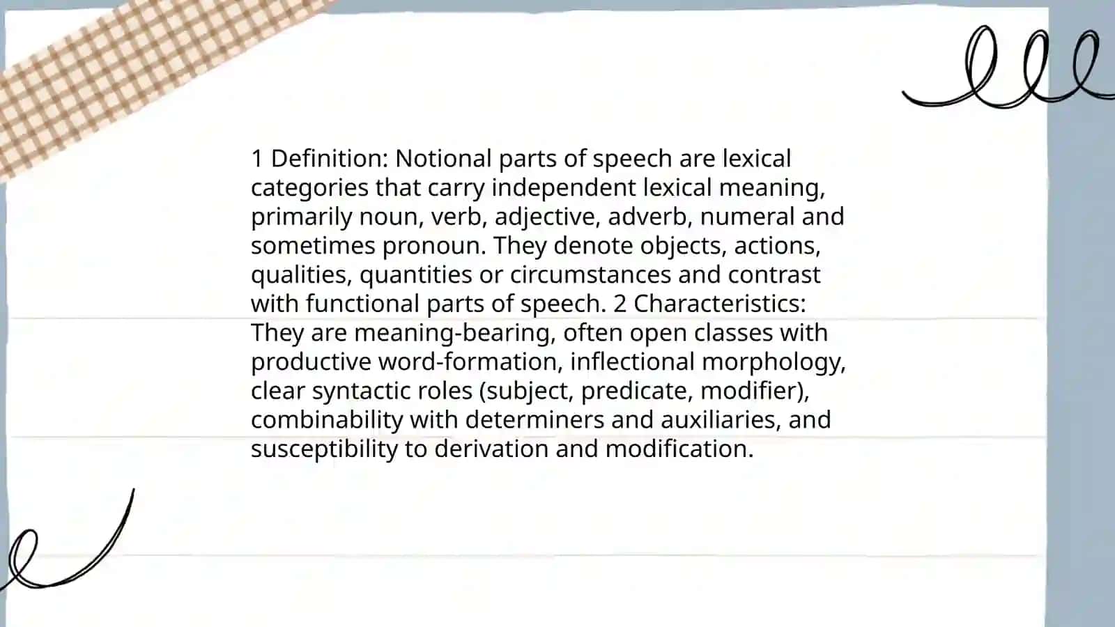 Notional parts of speech 3